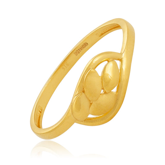 22ct Yellow Gold Leave Ring BF1224-RN79 - FJewellery