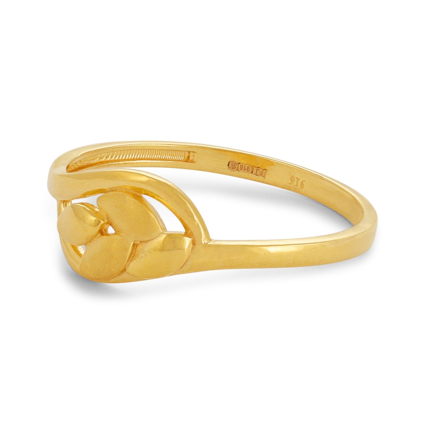 22ct Yellow Gold Leave Ring BF1224-RN79 - FJewellery