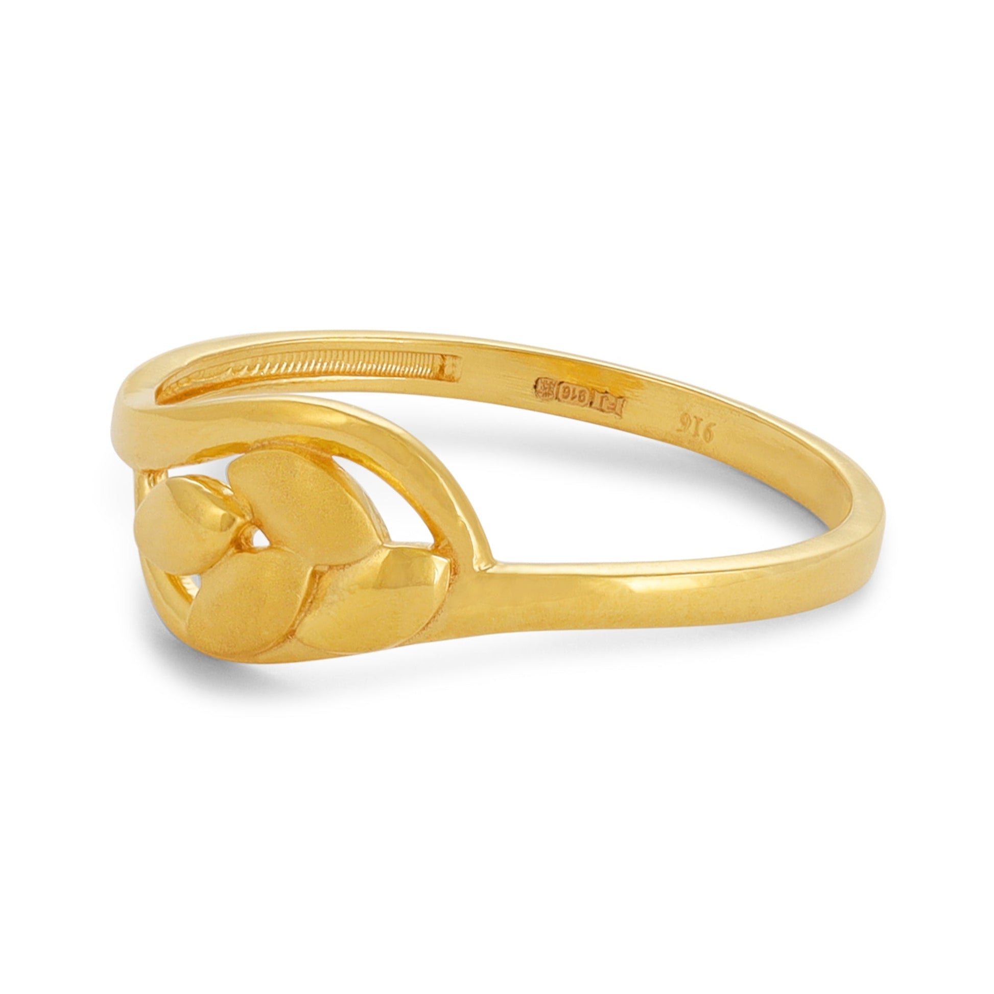 22ct Yellow Gold Leave Ring BF1224 - RN79 - FJewellery