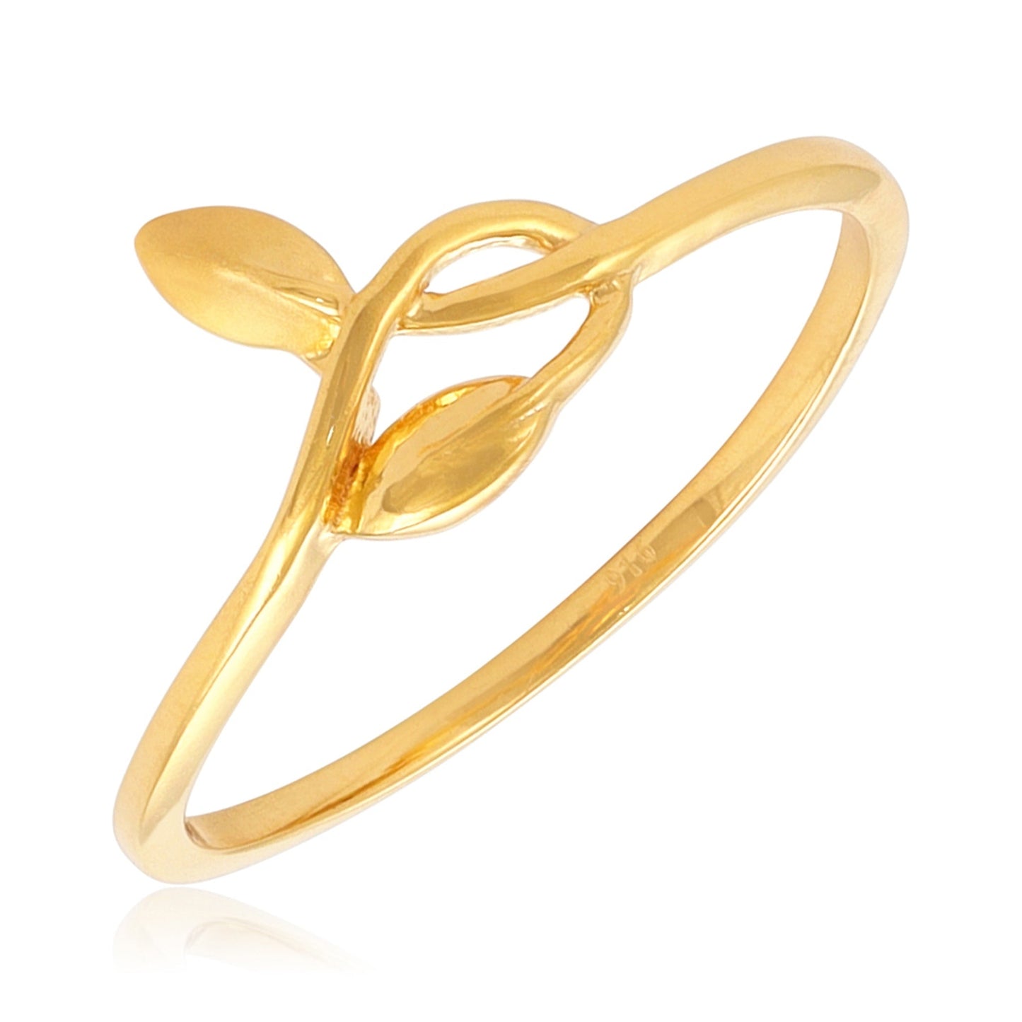 22ct Yellow Gold Leaves Design Ring BF1224 - RN130 - FJewellery