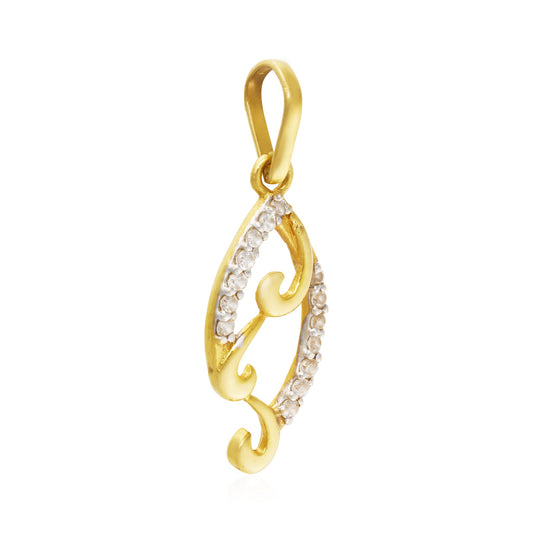 22ct yellow gold pendant with stones 02029518 - FJewellery