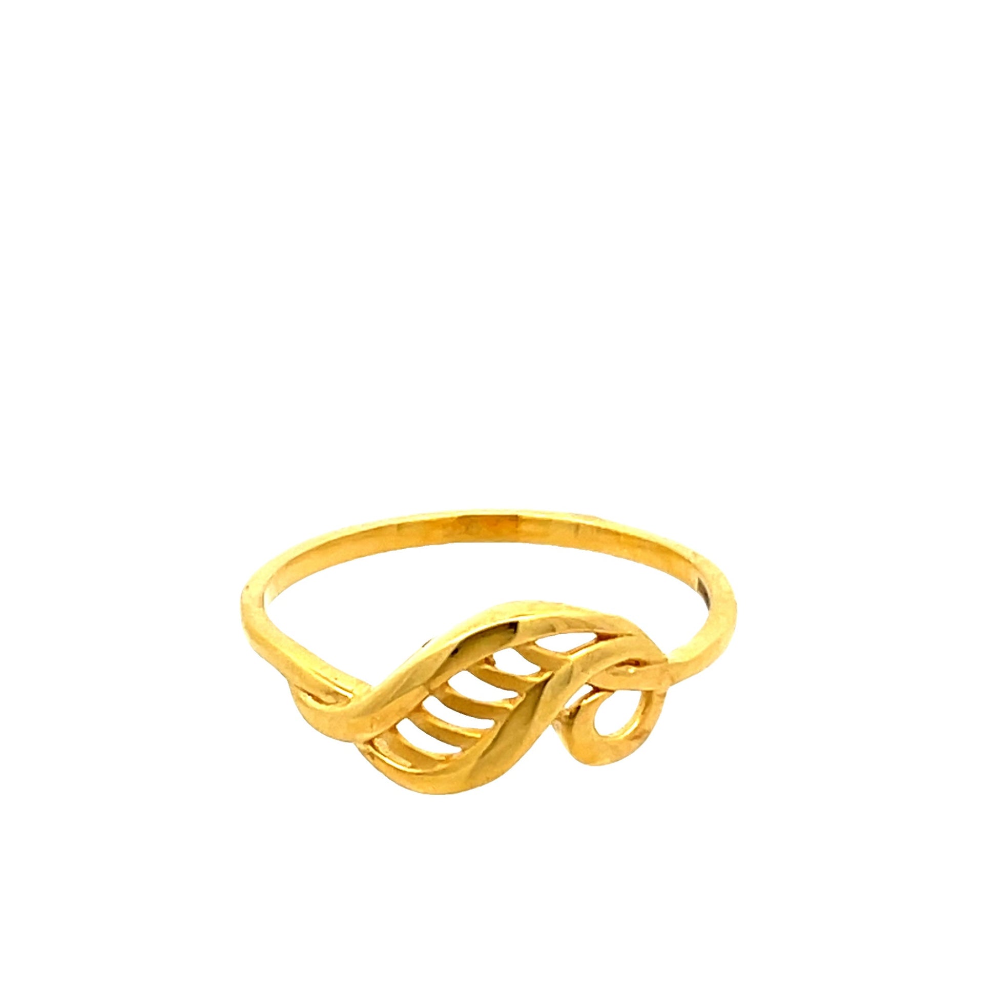 22ct Yellow Gold Petal Design Ring PZ325-RN84 - FJewellery