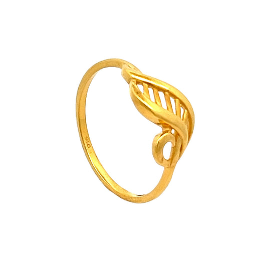 22ct Yellow Gold Petal Design Ring PZ325-RN84 - FJewellery