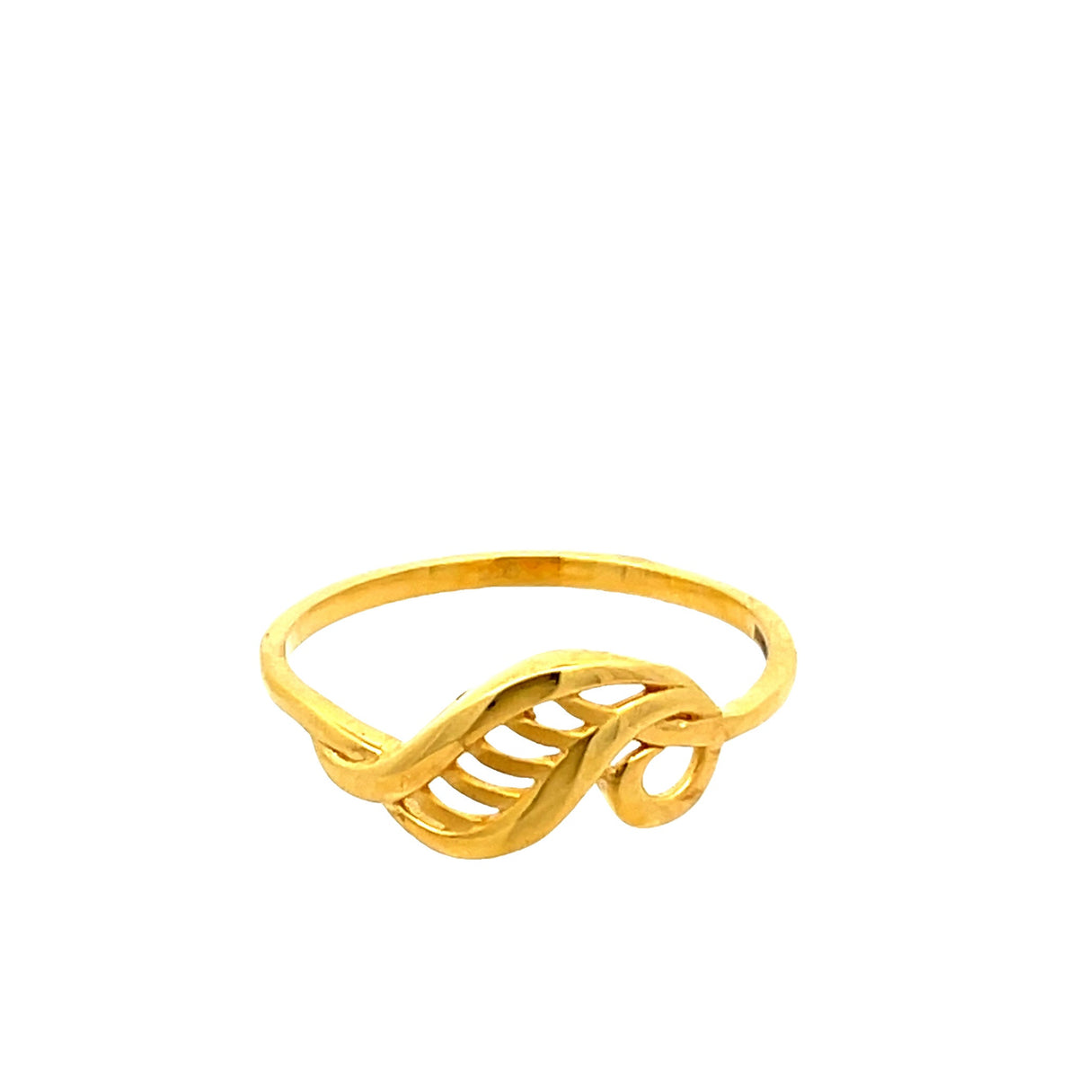 22ct Yellow Gold Petal Design Ring PZ325-RN84 - FJewellery