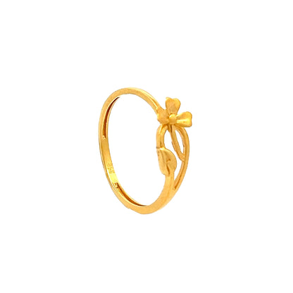 22ct Yellow Gold Petal Flower Ring PZ325 - RN17 - FJewellery