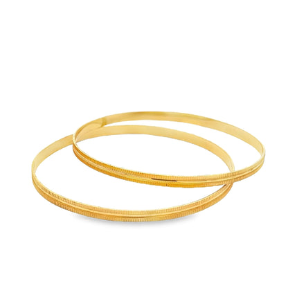 22ct yellow gold pre-owned bangle set 02031687 - FJewellery