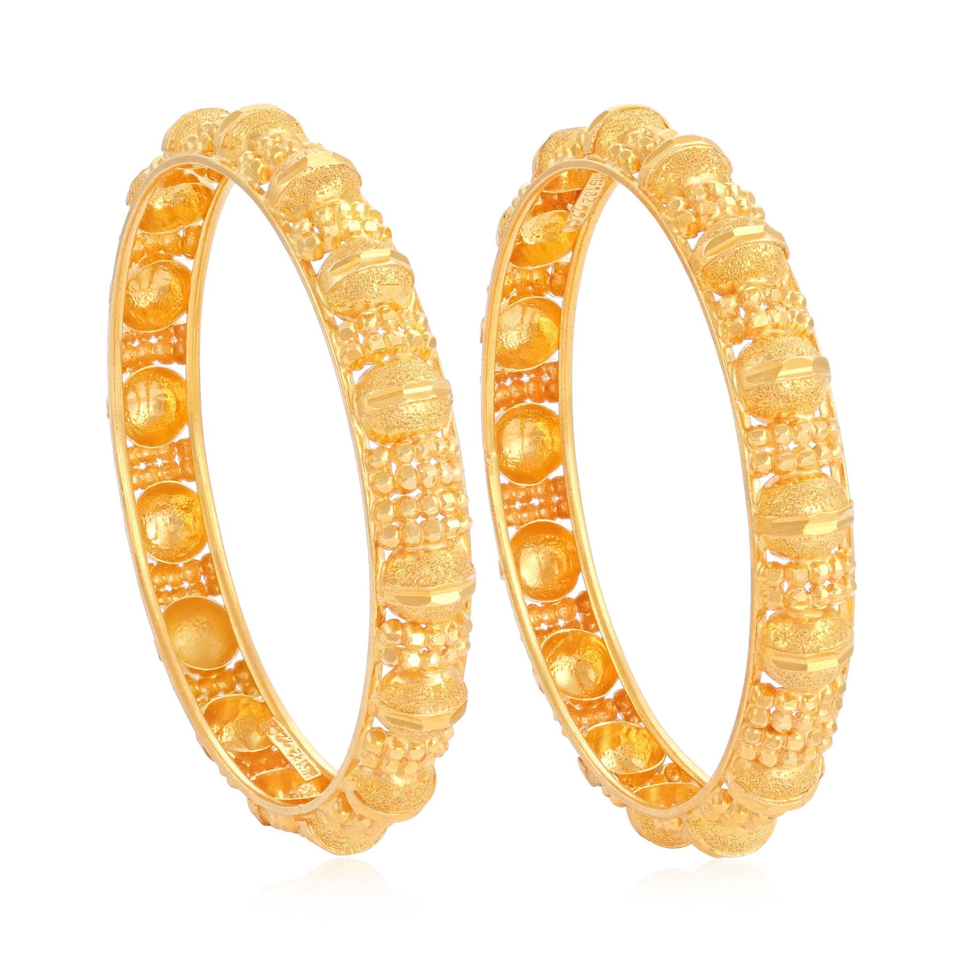 22ct yellow gold pre - owned bangle set 09000632 - FJewellery