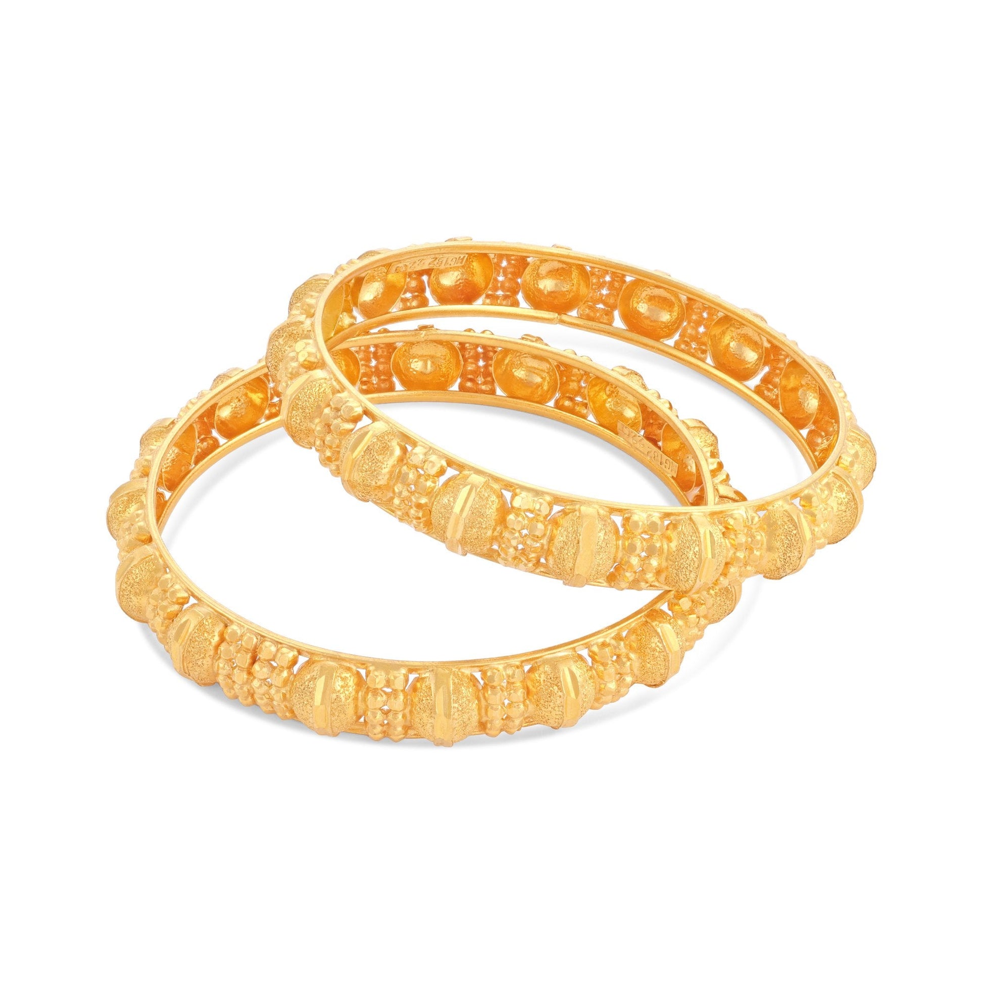 22ct yellow gold pre - owned bangle set 09000632 - FJewellery