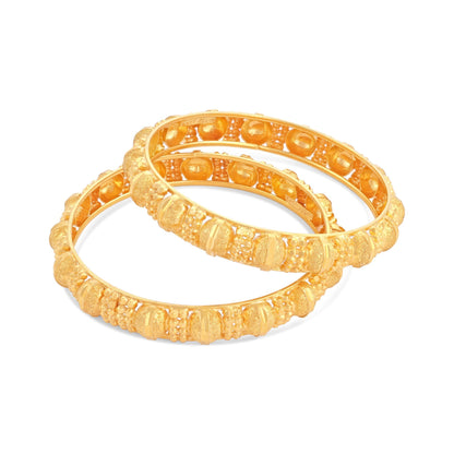22ct yellow gold pre - owned bangle set 09000632 - FJewellery
