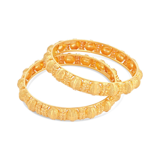 22ct yellow gold pre - owned bangle set 09000632 - FJewellery