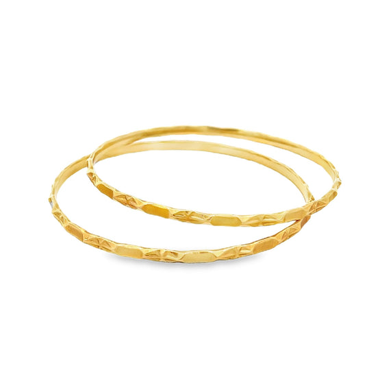 22ct yellow gold pre - owned bangle set FCA050059742 - 2 - FJewellery
