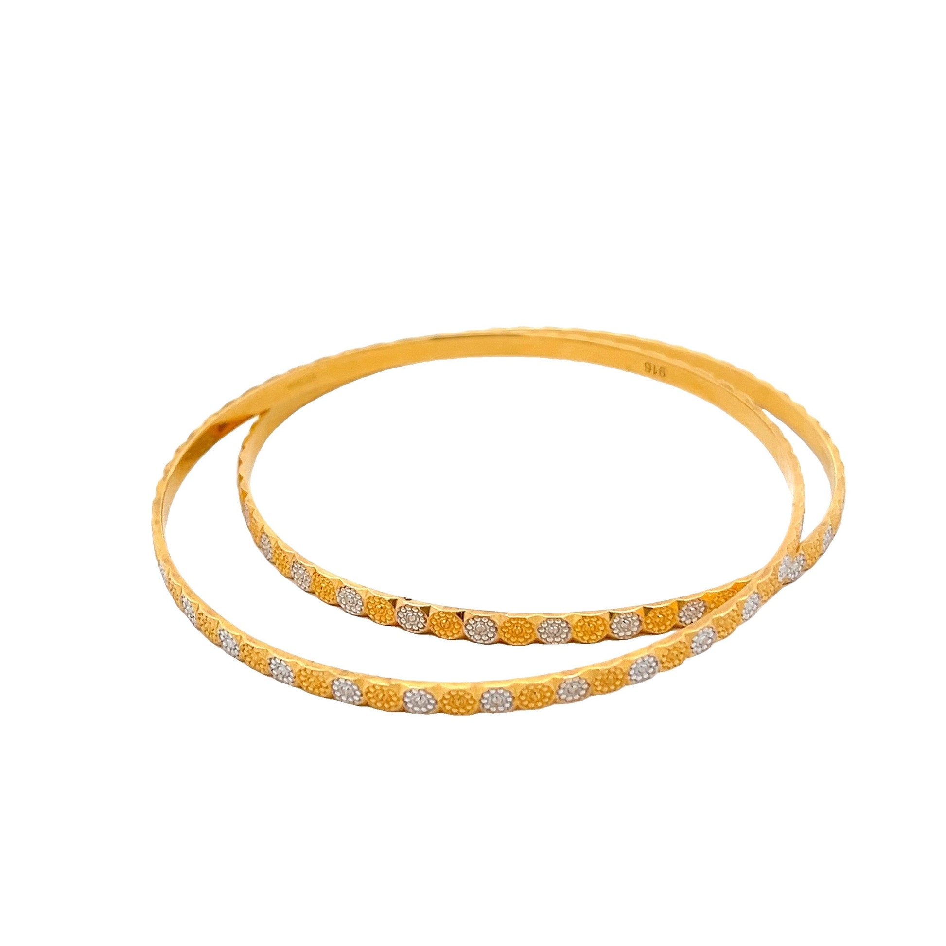 22ct yellow gold pre - owned bangles 01003201 - FJewellery