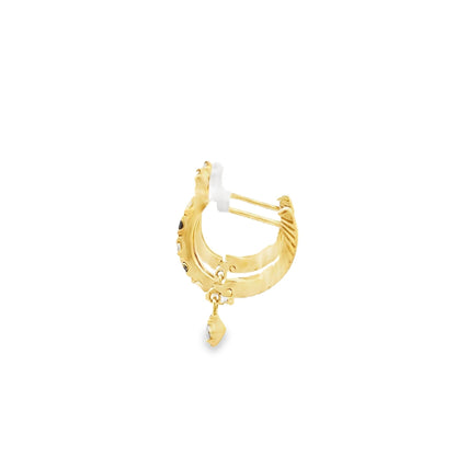 22ct yellow gold pre-owned drop earrings FCA07001509-1 - FJewellery