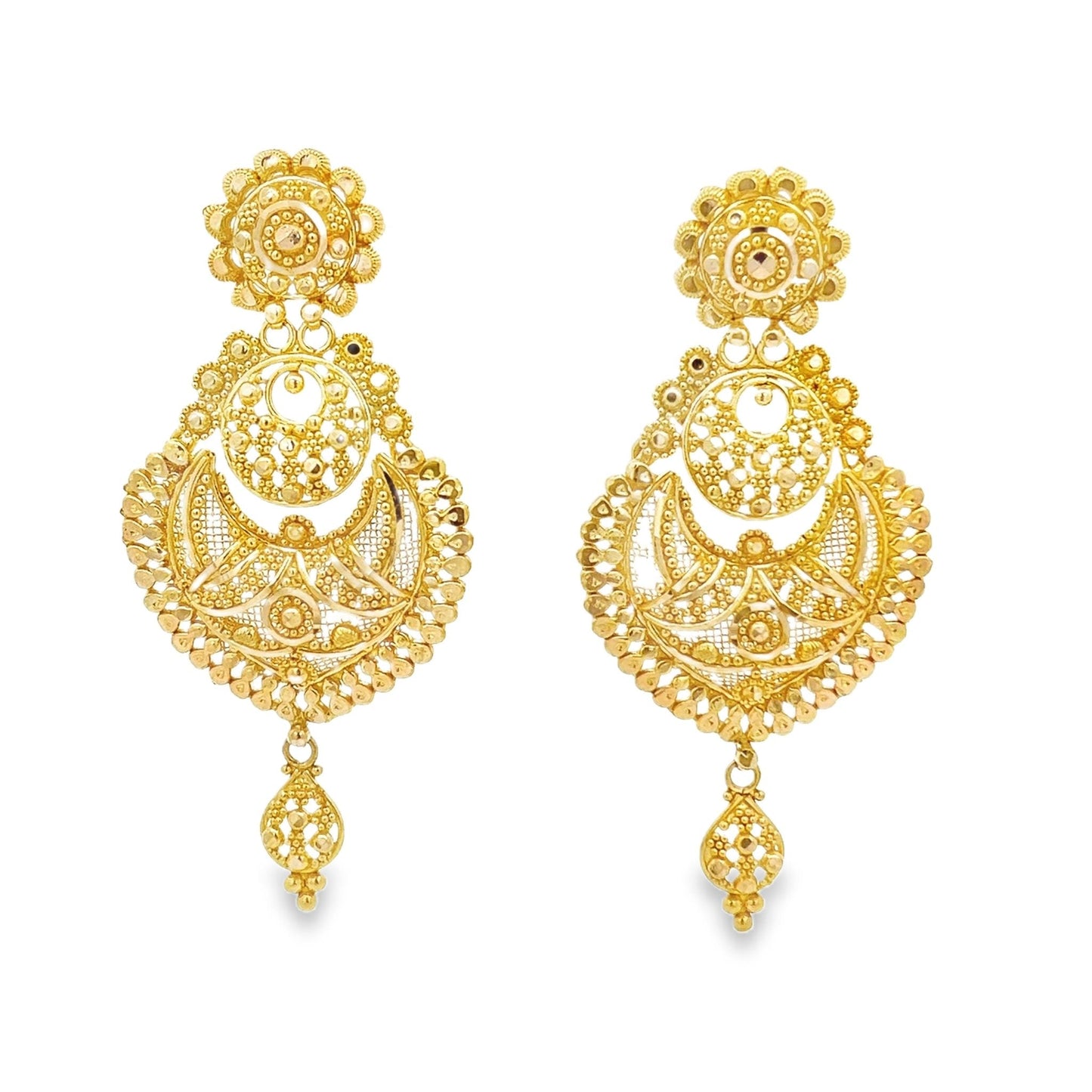22ct yellow gold pre-owned earrings FCA03027696-3 - FJewellery