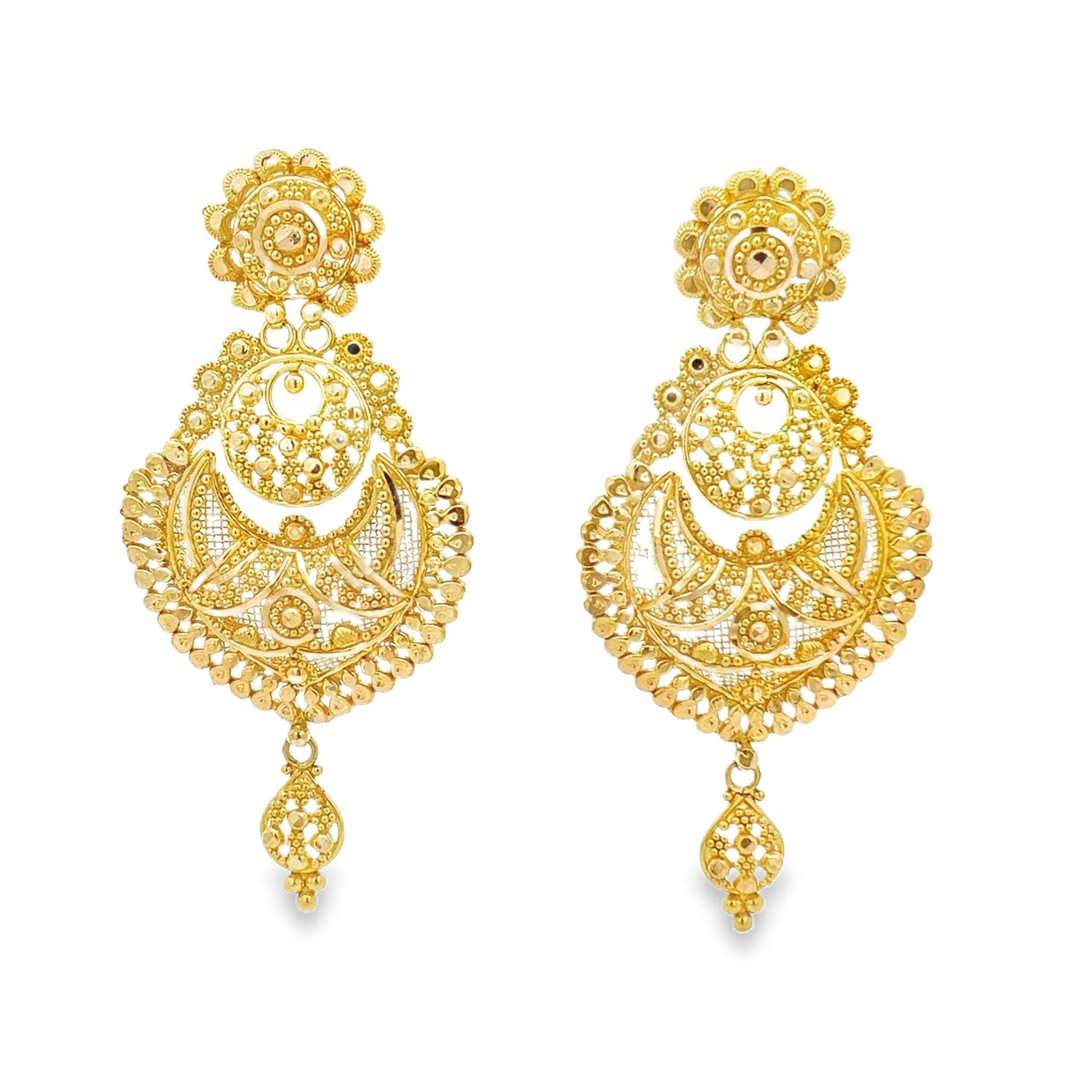 22ct yellow gold pre-owned earrings FCA03027696-3 - FJewellery