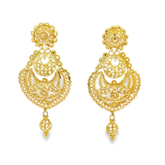 22ct yellow gold pre-owned earrings FCA03027696-3 - FJewellery