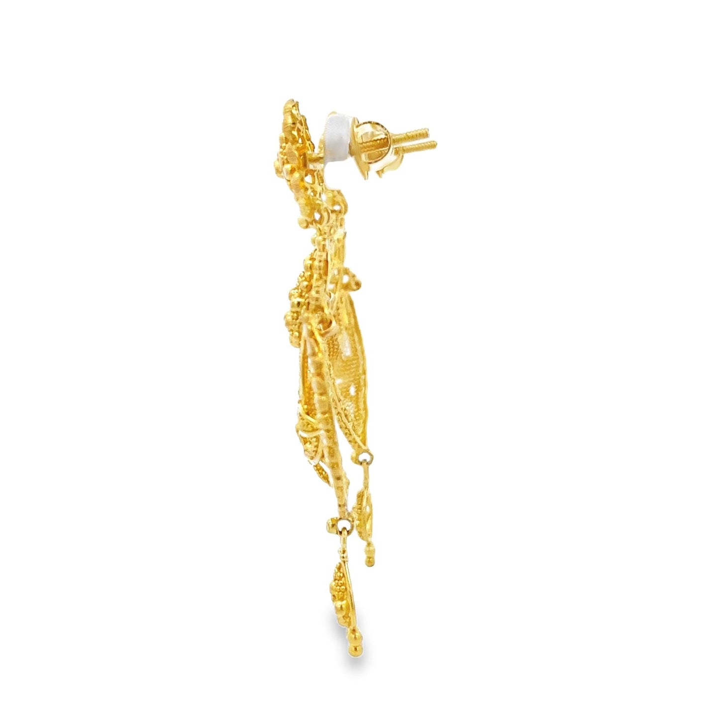 22ct yellow gold pre-owned earrings FCA03027696-3 - FJewellery