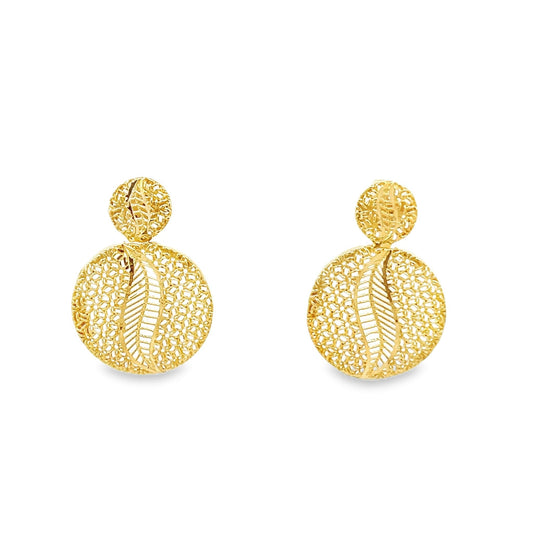 22ct yellow gold pre - owned earrings FCA07001324 - 1 - 1 - FJewellery