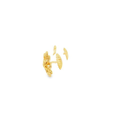 22ct yellow gold pre-owned flower design earrings FCA06010795-2 - FJewellery