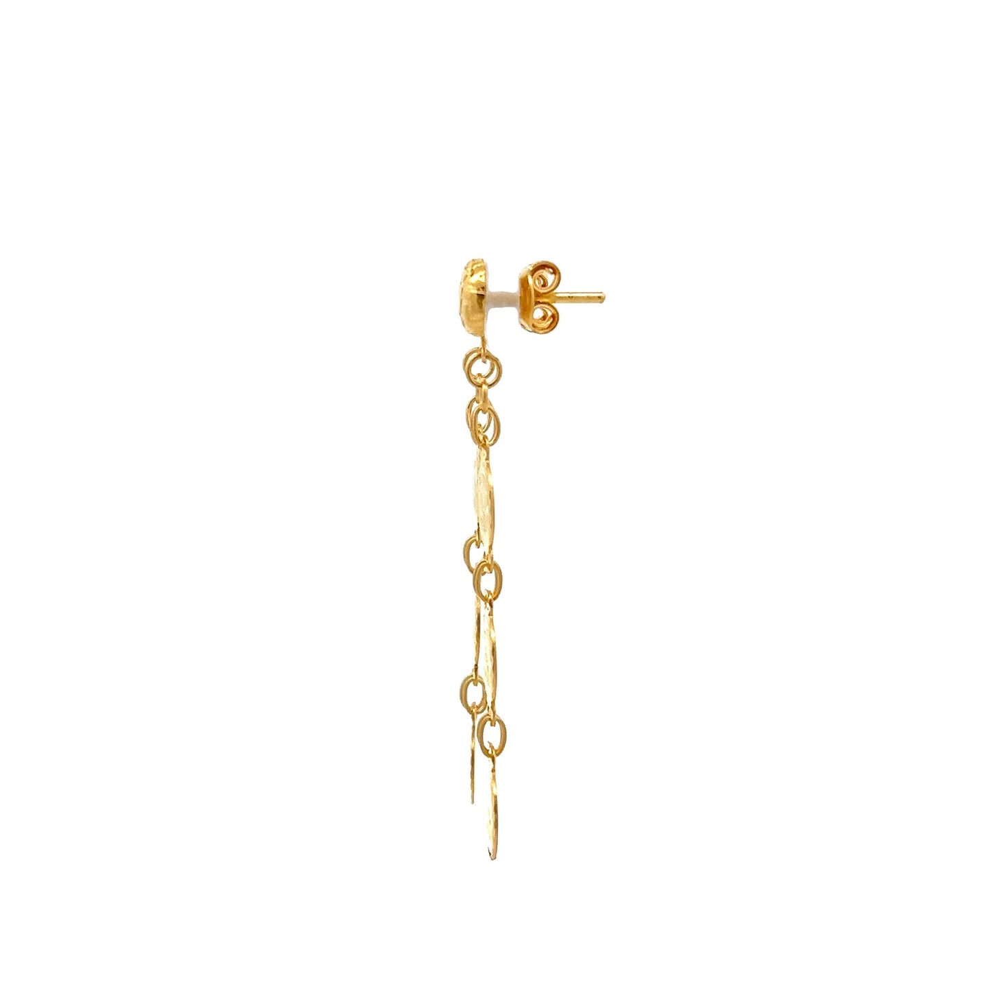22ct Yellow Gold Rose Drop Earrings PZ325 - ER1 - FJewellery