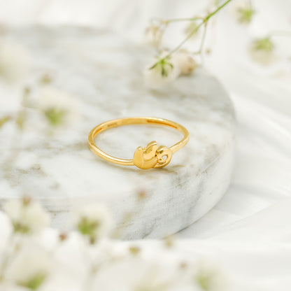 22ct Yellow Gold Rose Swirl Design Ring BF1224-RN126 - FJewellery