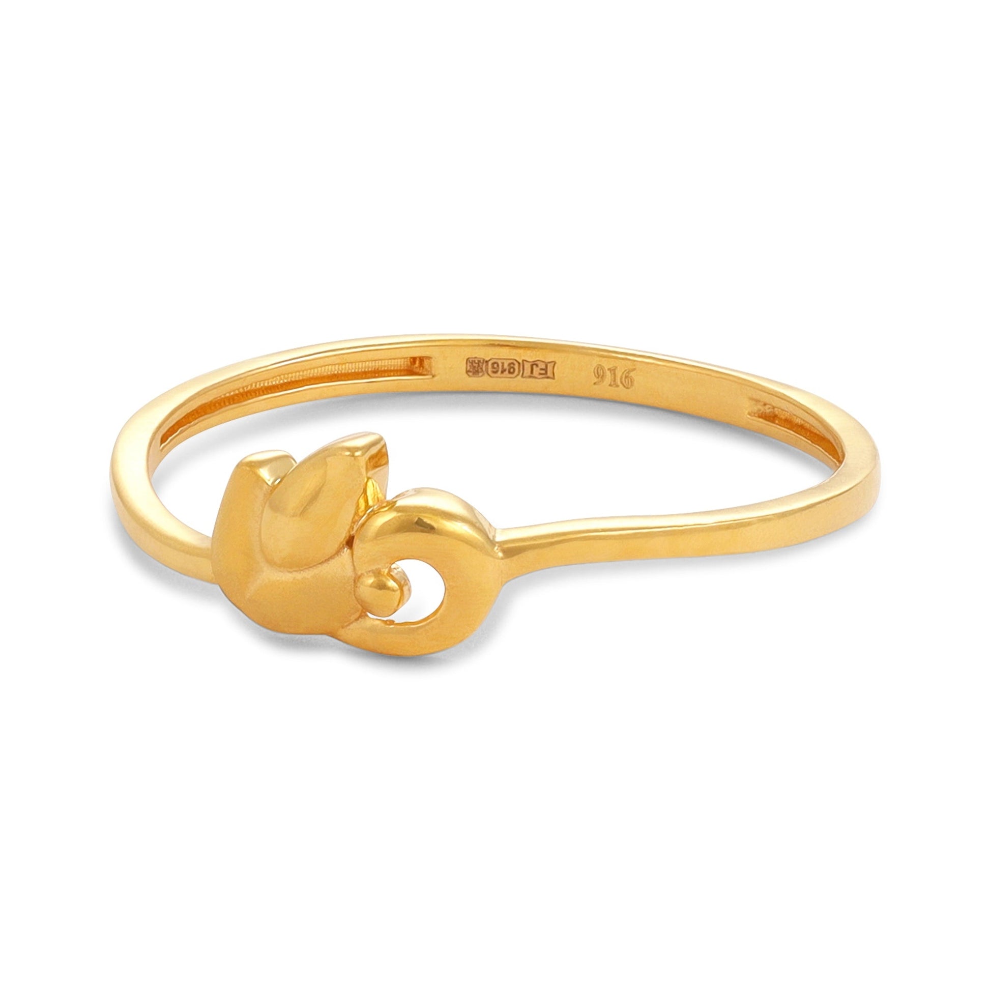 22ct Yellow Gold Rose Swirl Design Ring BF1224 - RN126 - FJewellery