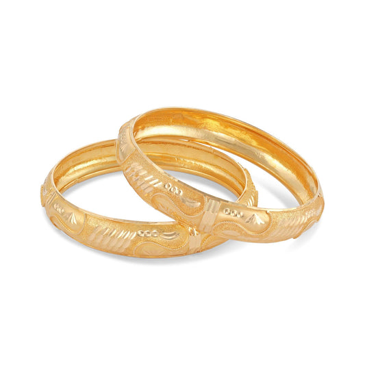 22ct yellow gold second-hand bangle set 02033279 - FJewellery