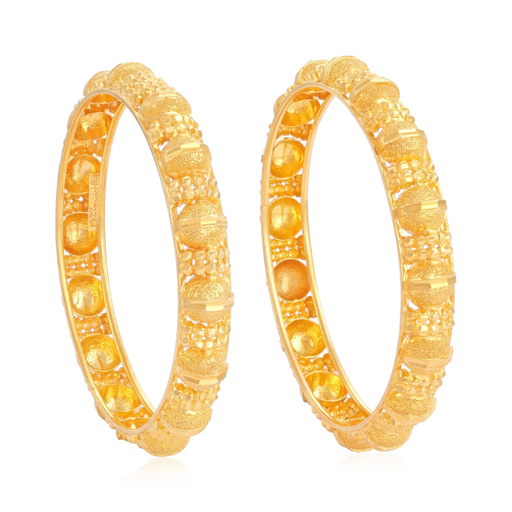 22ct yellow gold second - hand bangle set 09000633 - FJewellery
