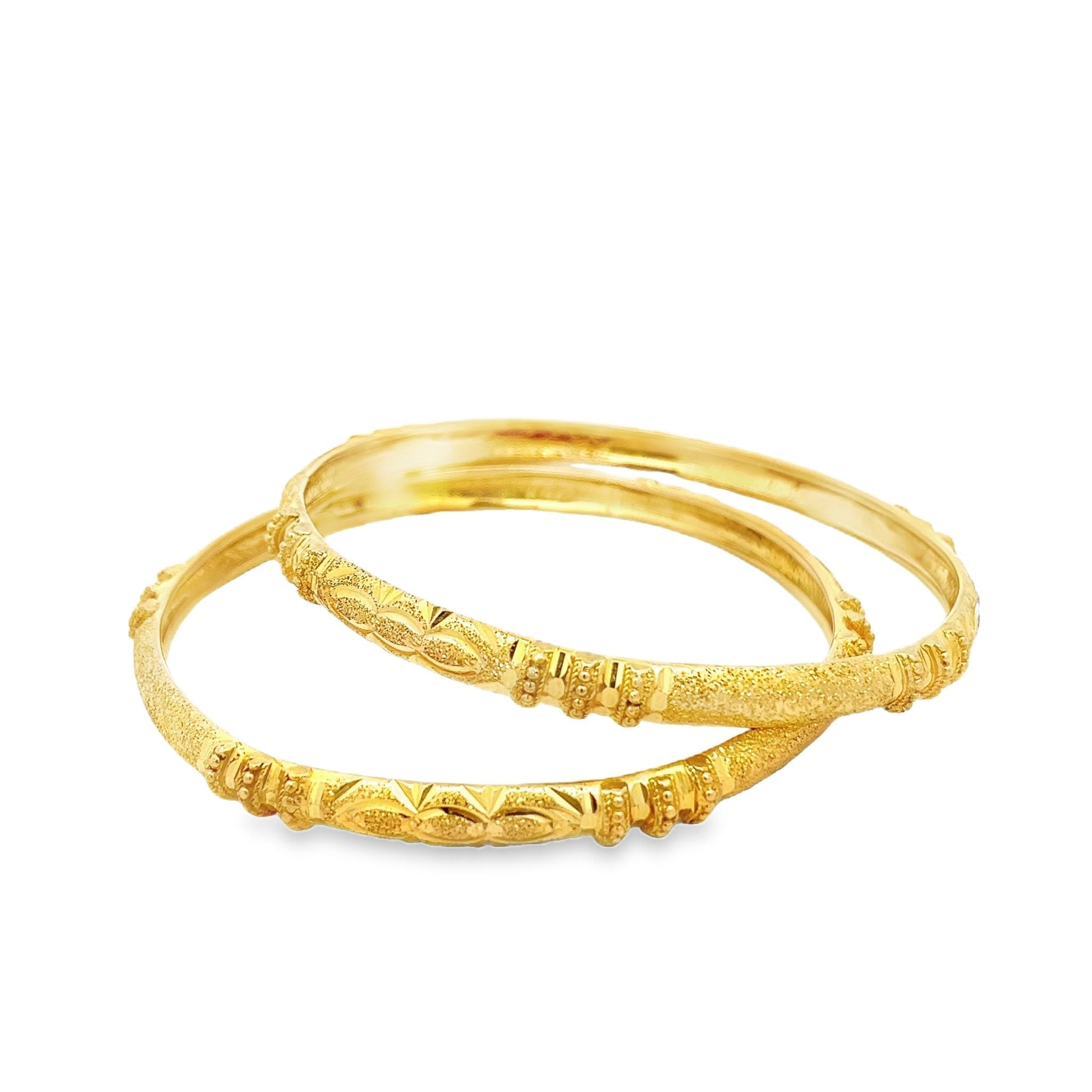 22ct yellow gold second - hand bangle set FCA01019755 - 2 - FJewellery