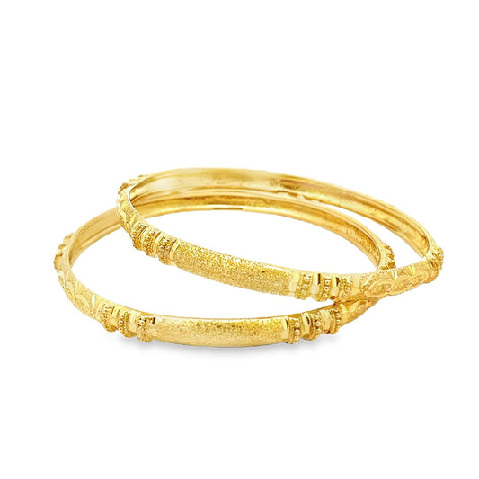 22ct yellow gold second - hand bangle set FCA01019755 - 3 - FJewellery