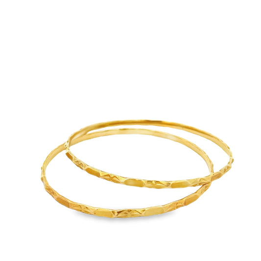 22ct yellow gold second - hand bangle set FCA06010742 - 2 - FJewellery