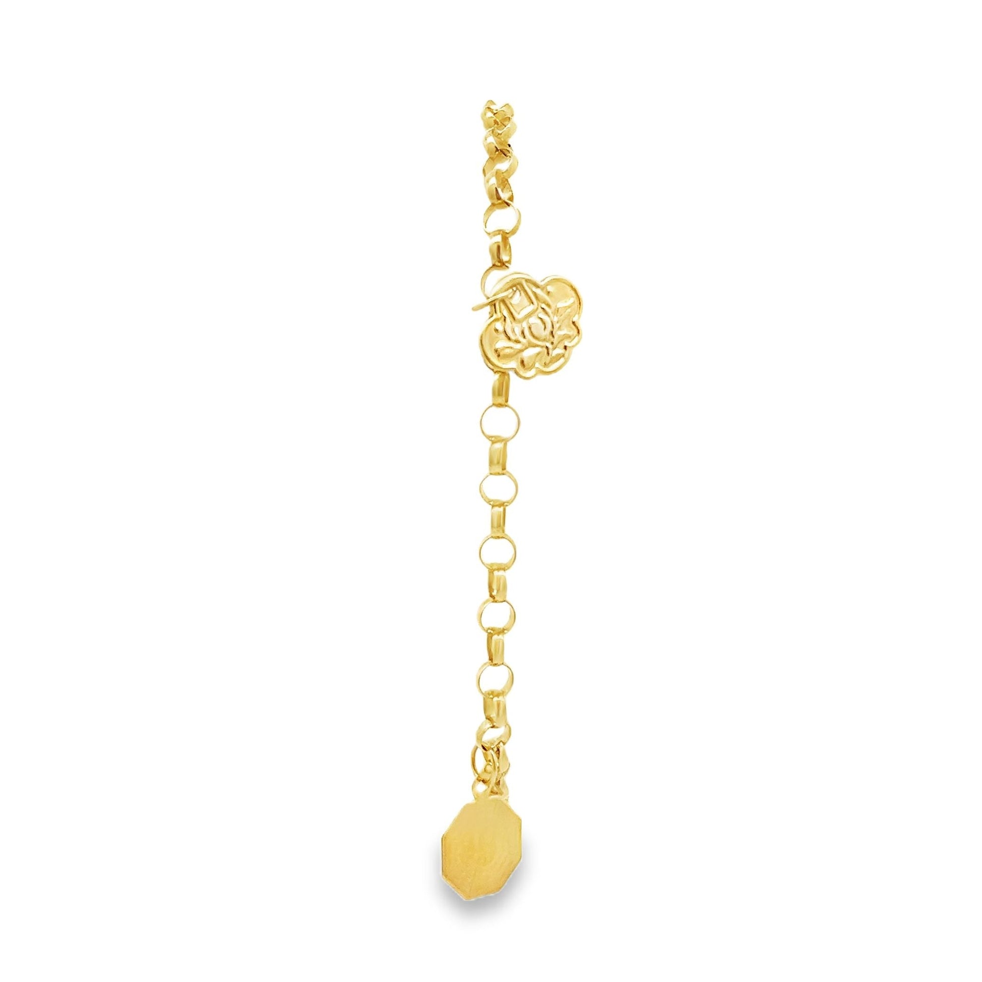 22ct yellow gold second-hand bracelet with charms FCA08002217-16 - FJewellery