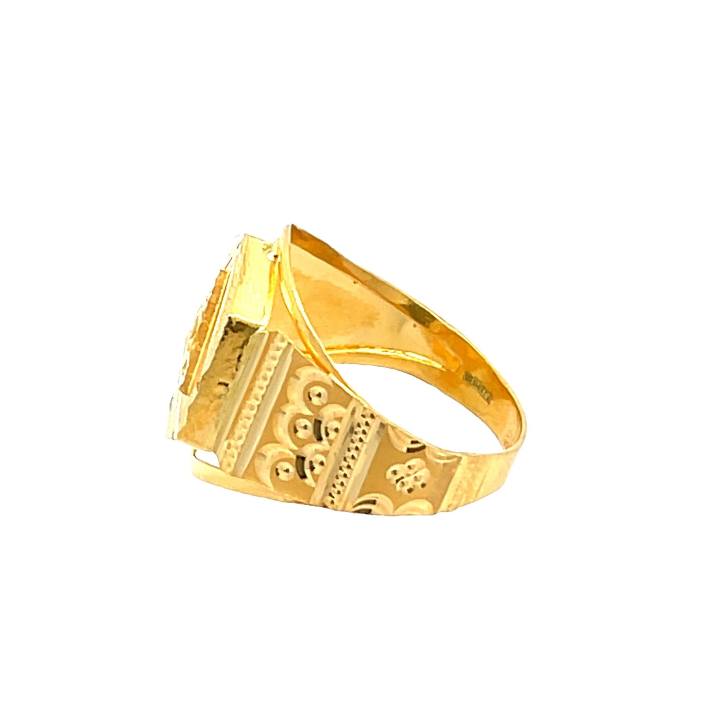 22ct Yellow Gold Signet Ring PZ325 - RN101 - FJewellery