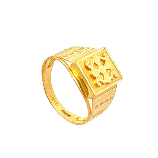 22ct Yellow Gold Signet Ring PZ325-RN183 - FJewellery