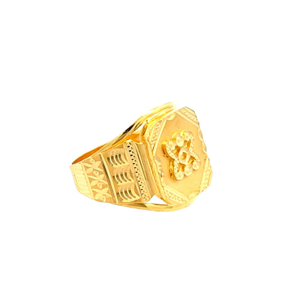 22ct Yellow Gold Signet Ring PZ325-RN61 - FJewellery