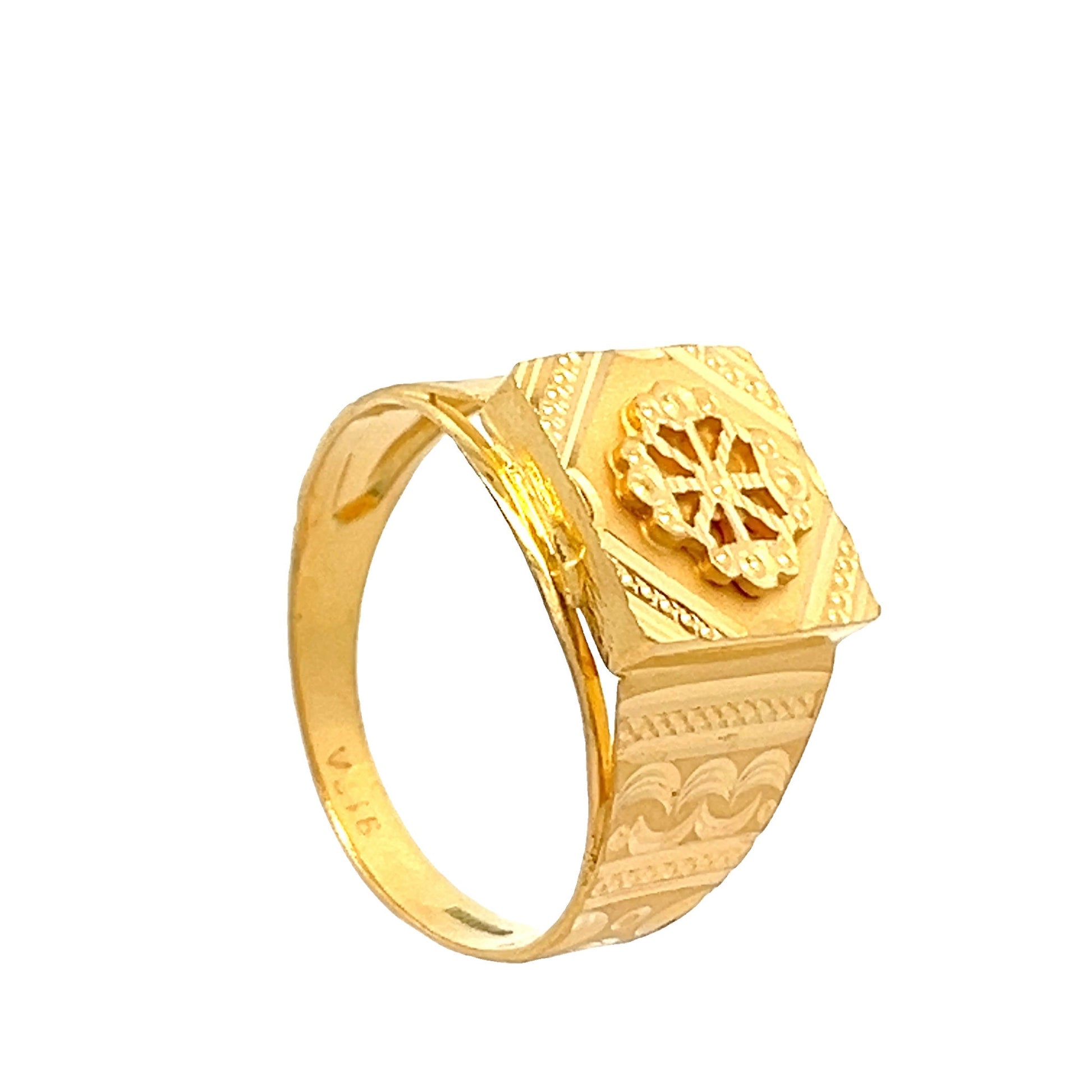 22ct Yellow Gold Signet Ring PZ325 - RN80 - FJewellery