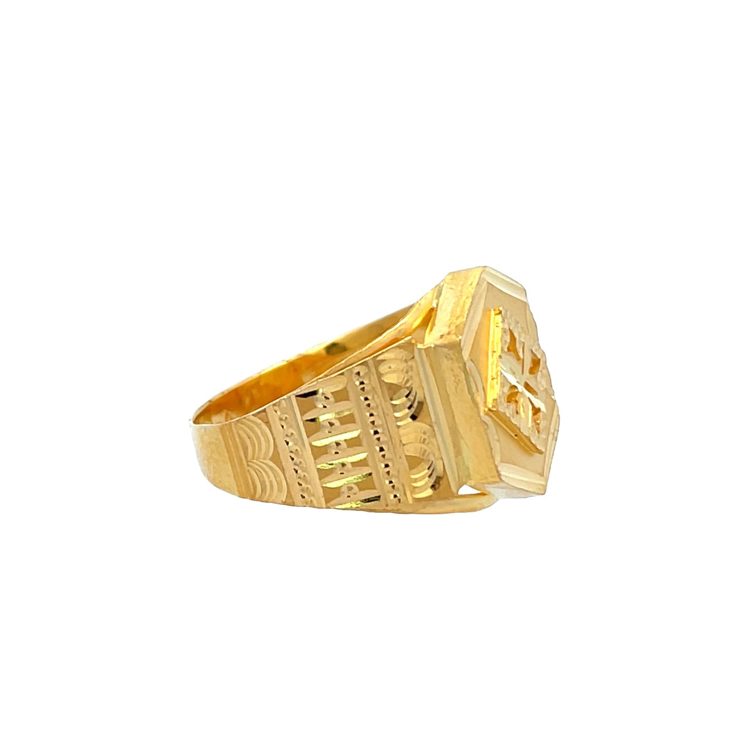 22ct Yellow Gold Signet Ring PZ325-RN88 - FJewellery