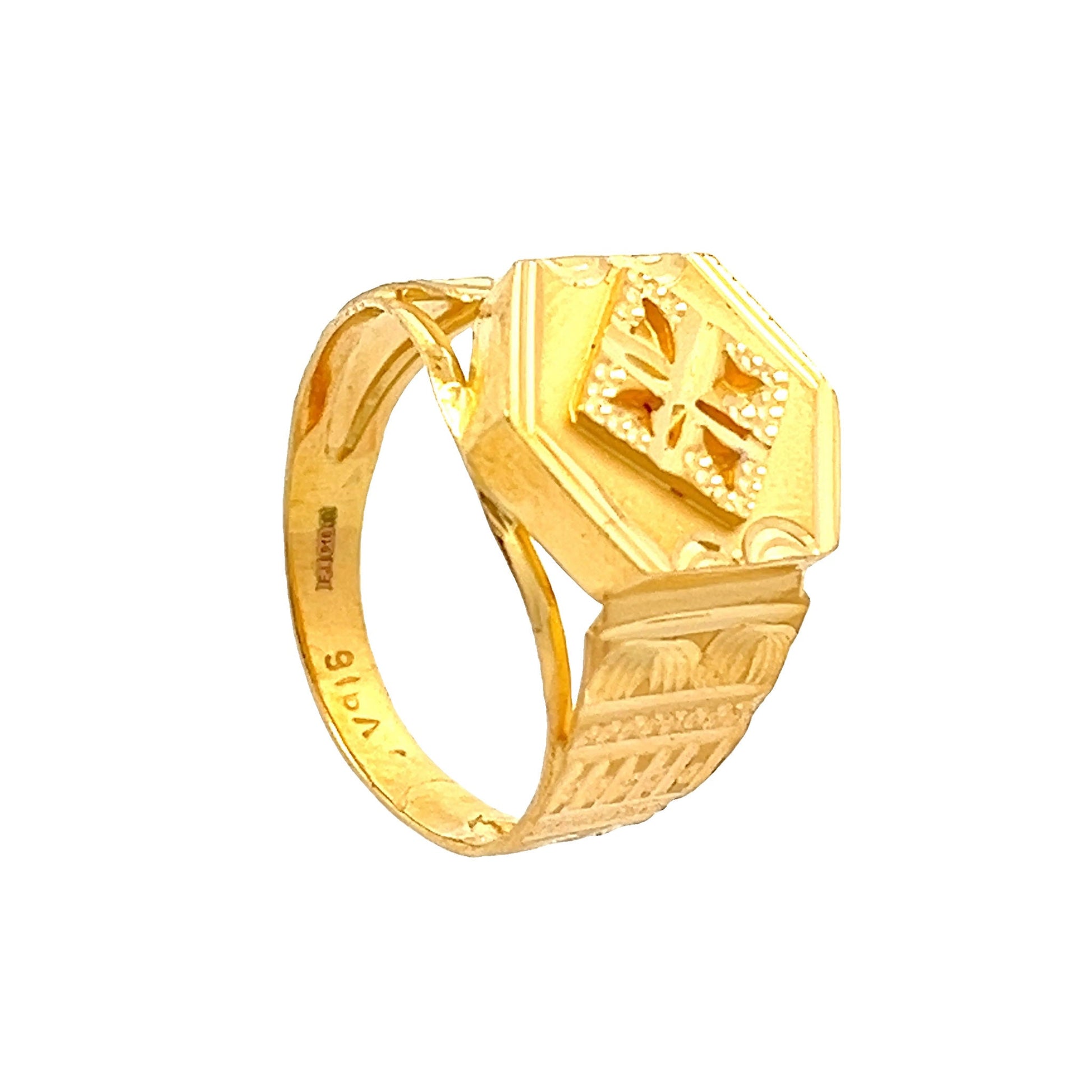 22ct Yellow Gold Signet Ring PZ325-RN88 - FJewellery