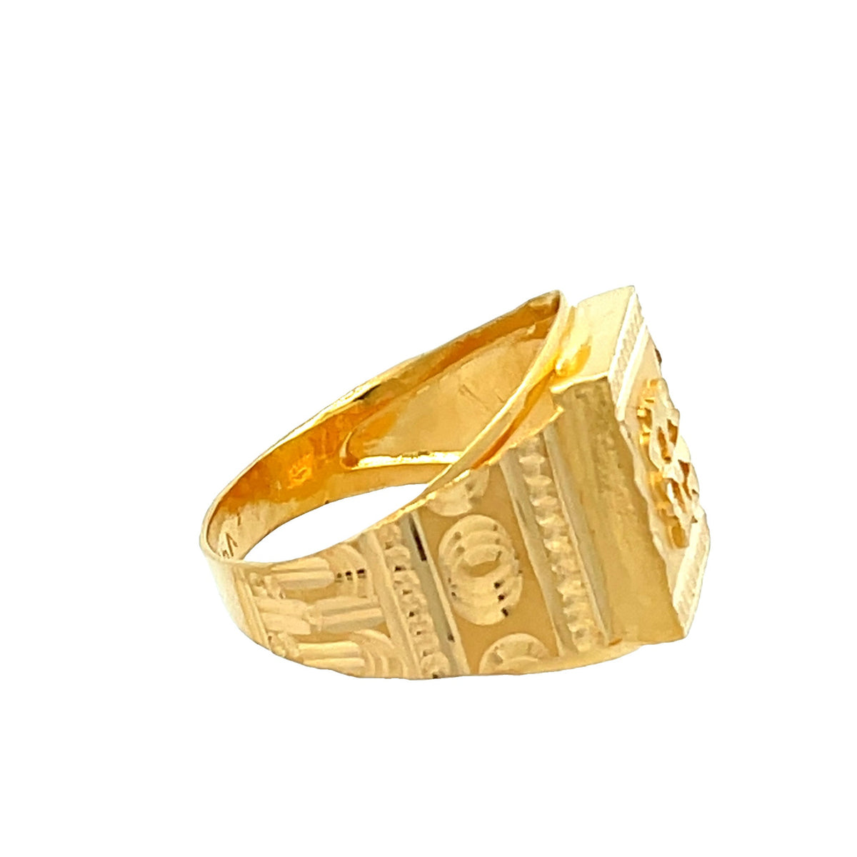 22ct Yellow Gold Signet Ring PZ325-RN89 - FJewellery