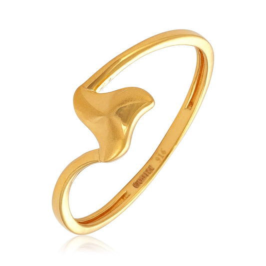 22ct Yellow Gold Small Unique Design Ring BF1224-RN100 - FJewellery