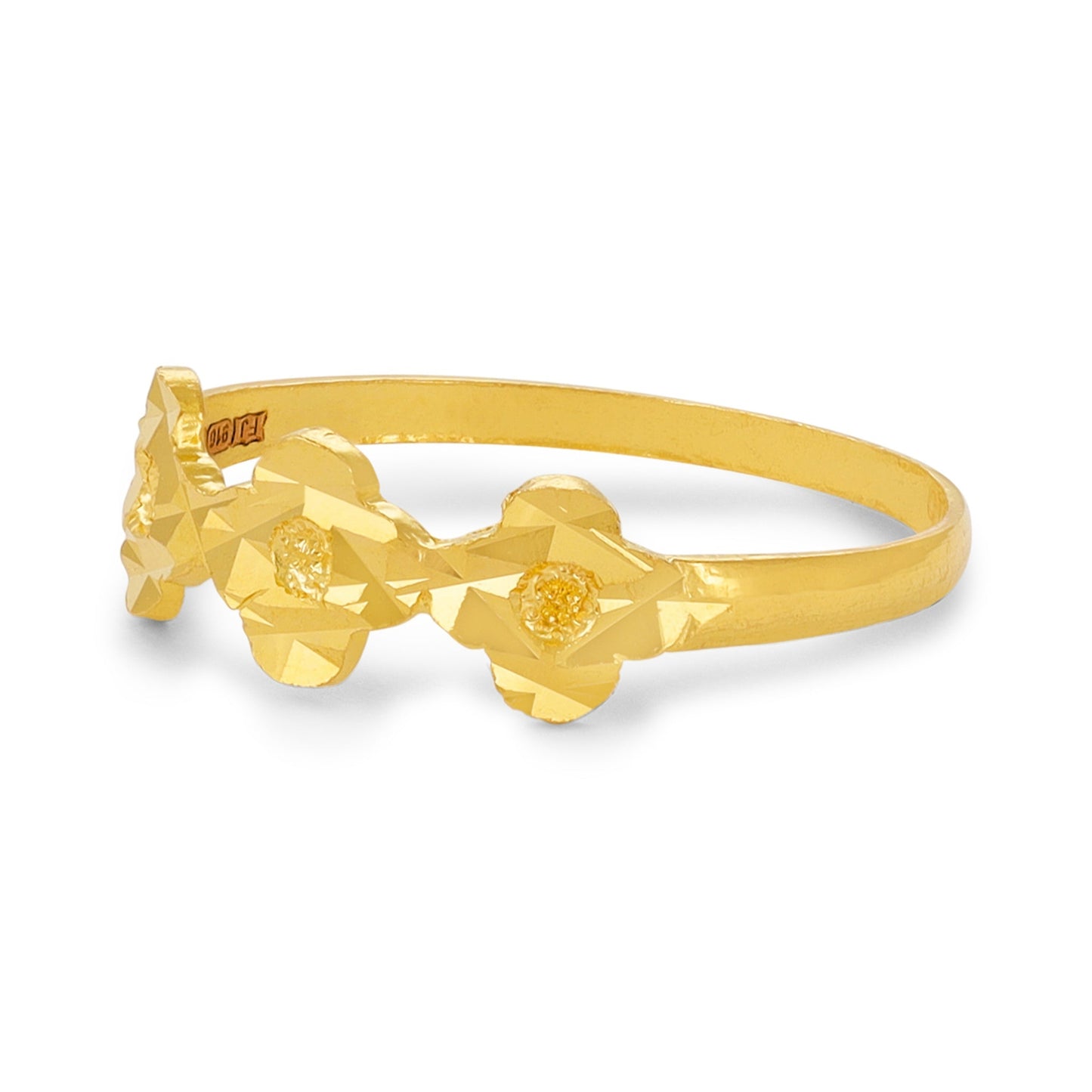 22ct Yellow Gold Small Unique Design Ring BF1224-RN61 - FJewellery