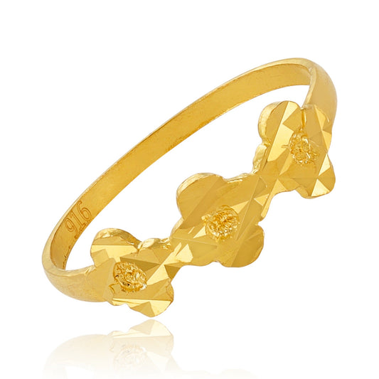 22ct Yellow Gold Small Unique Design Ring BF1224-RN61 - FJewellery