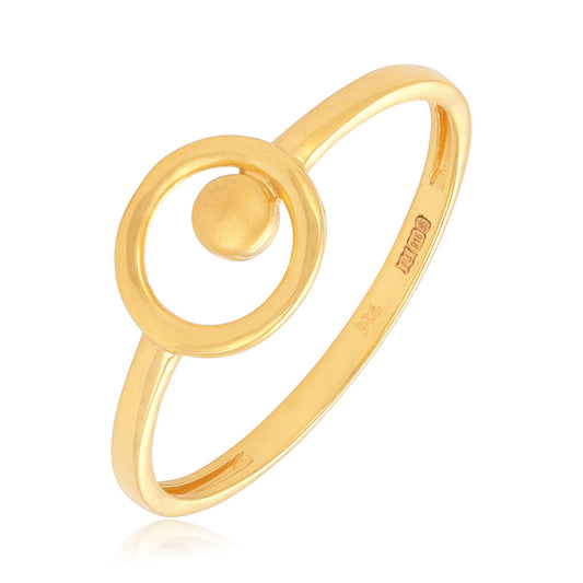 22ct Yellow Gold Small Unique Design Ring BF1224-RN82 - FJewellery