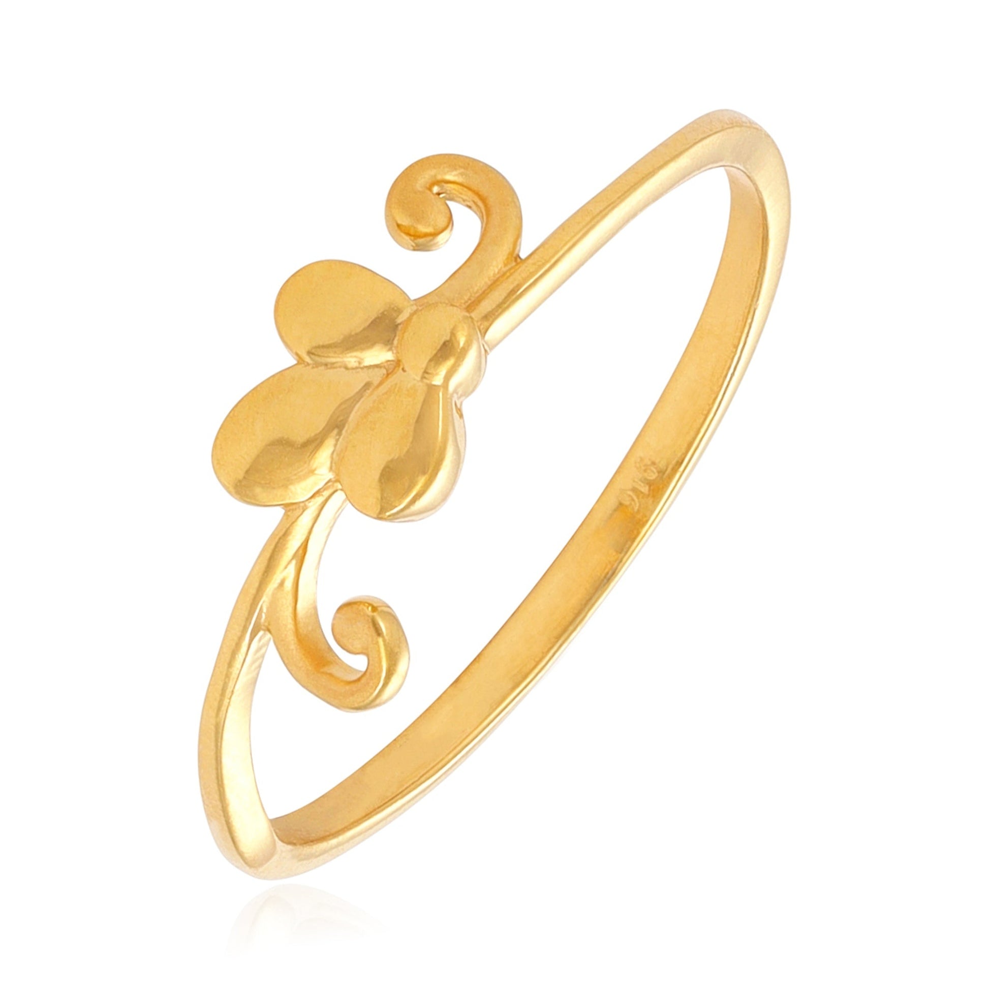 22ct Yellow Gold Small Unique Design Ring BF1224-RN92 - FJewellery