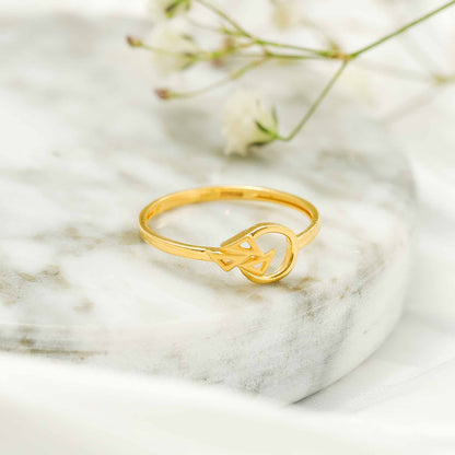22ct Yellow Gold Small Unique Design Ring BF1224-RN94 - FJewellery