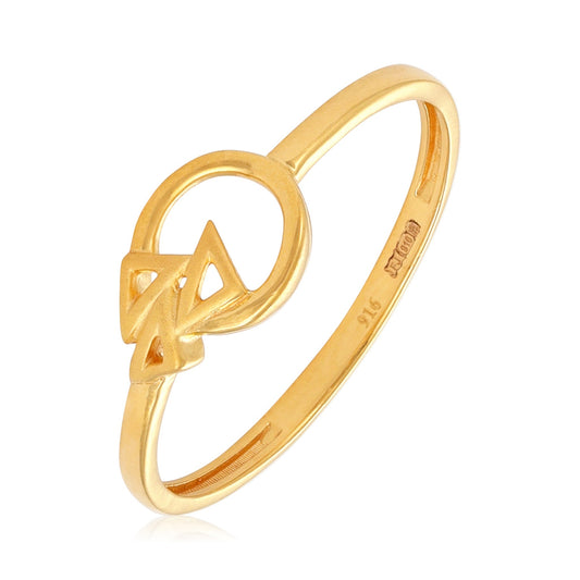 22ct Yellow Gold Small Unique Design Ring BF1224-RN94 - FJewellery