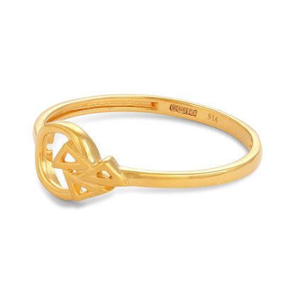 22ct Yellow Gold Small Unique Design Ring BF1224-RN94 - FJewellery