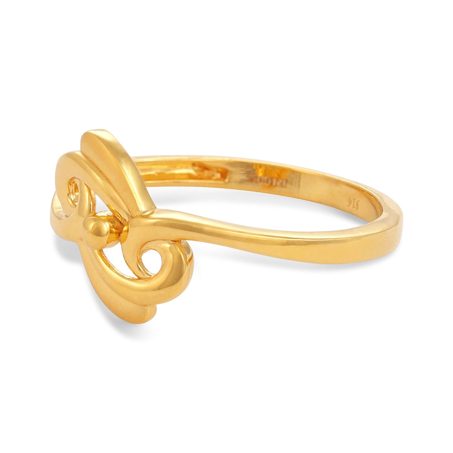 22ct Yellow Gold Small Unique Design Ring BF1224-RN99 - FJewellery