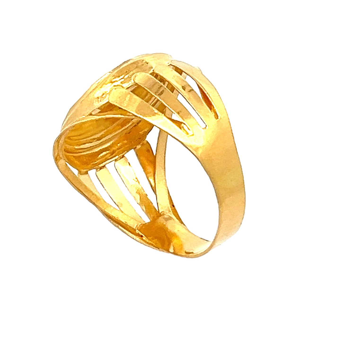 22ct Yellow Gold Star Signet Ring PZ325-RN67 - FJewellery
