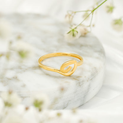 22ct Yellow Gold Swirl Design Ring BF1224-RN123 - FJewellery